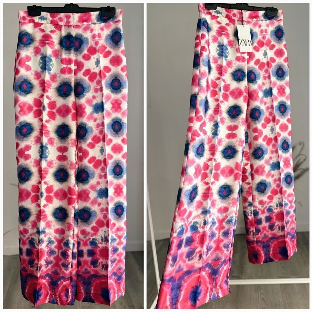 ZARA FLOWY PRINTED PANTS - Picture 6 of 7